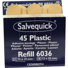 SALVEQUICK Λωρίδες γύψου αδιάβροχες Refill 6036, 45 τεμ