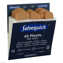 SALVEQUICK Λωρίδες γύψου αδιάβροχες Refill 6036, 45 τεμ