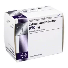 CALCIUMACETAT NEFRO 950 mg επικαλυμμένα με λεπτό υμένιο δισκία, 100 τεμάχια