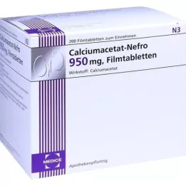 CALCIUMACETAT NEFRO 950 mg επικαλυμμένα με λεπτό υμένιο δισκία, 200 τεμάχια