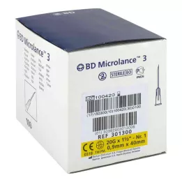 BD MICROLANCE Κάνουλα 20 G 1 1/2 0,9x40 mm, 100 τεμ