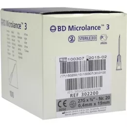 BD MICROLANCE Κάνουλα 27 G 3/4 0,4x19 mm, 100 τεμ