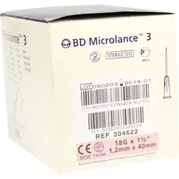 BD MICROLANCE Κάνουλα 18 G 1 1/2 40 mm trans., 100 τεμ