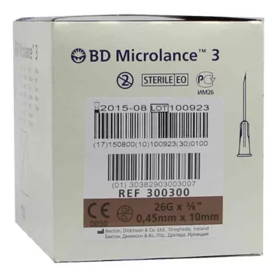 BD MICROLANCE Κάνουλα 26 G 3/8 0,45x10 mm, 100 τεμ