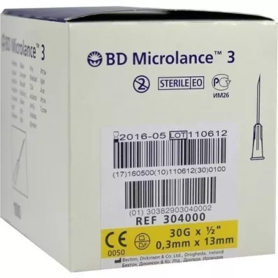 BD MICROLANCE Κάνουλα 30 G 1/2 0,29x13 mm, 100 τεμ