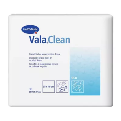 VALACLEAN Οικολογικά μαντηλάκια μίας χρήσης 35x40 cm, 30 τεμ