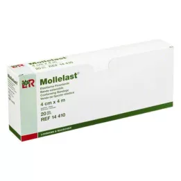 MOLLELAST Επίδεσμοι 4 cmx4 m σε ατομική συσκευασία, 20 τεμάχια