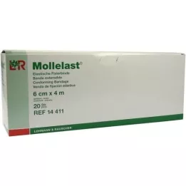 MOLLELAST Επίδεσμοι 6 cmx4 m σε ατομική συσκευασία, 20 τεμάχια