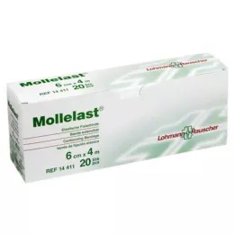 MOLLELAST Επίδεσμοι 6 cmx4 m σε ατομική συσκευασία, 20 τεμάχια