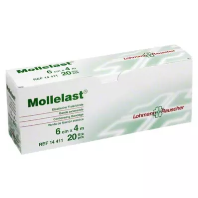 MOLLELAST Επίδεσμοι 6 cmx4 m σε ατομική συσκευασία, 20 τεμάχια