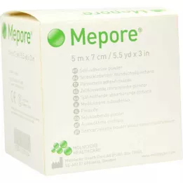 MEPORE Επίδεσμος τραύματος μη αποστειρωμένος 7 cmx5 m, 1 τεμ
