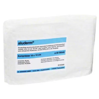 ALUDERM Κομπρέσες 10x10 cm, 50 τεμάχια