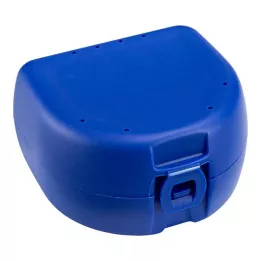 PROTHESEN ZAHNSPANGENBOX universal σκούρο μπλε, 1 τεμάχιο