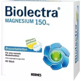 BIOLECTRA Ταμπλέτες αναβράζοντος μαγνησίου 150 mg λεμόνι, 40 τεμάχια