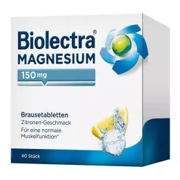 BIOLECTRA Ταμπλέτες αναβράζοντος μαγνησίου 150 mg λεμόνι, 40 τεμάχια