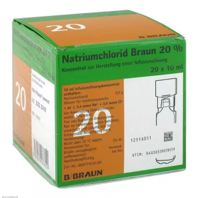 NATRIUMCHLORID 20% MPC Συμπύκνωμα ηλεκτρολυτών, 20X10 ml