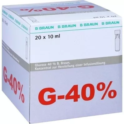 GLUCOSE 40% B.Braun Mini Plasco connect Inf.-L.-K., 20X10 ml