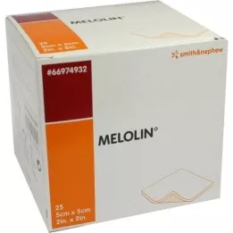 MELOLIN Επίδεσμοι τραυμάτων 5x5 cm αποστειρωμένοι, 25 τεμάχια