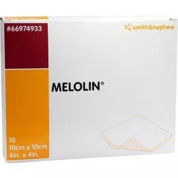 MELOLIN Επίδεσμοι τραυμάτων 10x10 cm αποστειρωμένοι, 10 τεμ