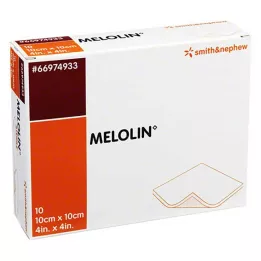 MELOLIN Επίδεσμοι τραυμάτων 10x10 cm αποστειρωμένοι, 10 τεμ