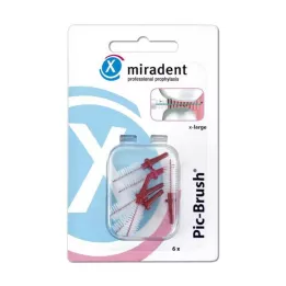MIRADENT Interd.Pic-Brush ανταλλακτική βούρτσα x-large μπορντώ, 6 τεμ