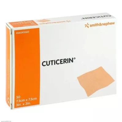 CUTICERIN Γάζα 7,5x7,5 cm με επικάλυψη αλοιφής, 50 τεμάχια