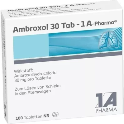 AMBROXOL 30 δισκία Tab-1A Pharma, 100 τεμάχια