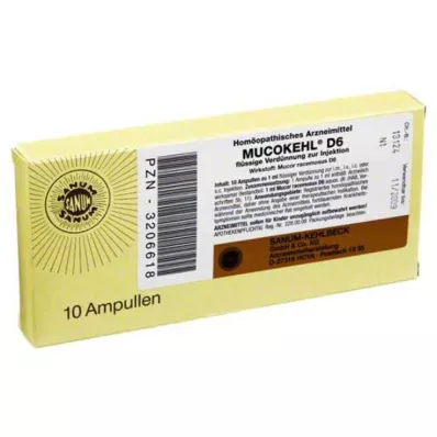 MUCOKEHL Αμπούλες D 6, 10X1 ml MUCOKEHL Αμπούλες D 6, 10X1 ml