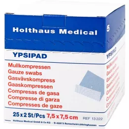 MULLKOMPRESSEN Ypsipad 7,5x7,5 cm αποστειρωμένο 8 φορές, 25X2 τεμάχια