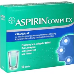 ASPIRIN COMPLEX Btl.w.Gran.z.Herst.e.Susp.z.Einn., 10 τεμ