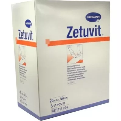 ZETUVIT Επιθέματα αναρρόφησης αποστειρωμένα 20x40 cm, 5 τεμ