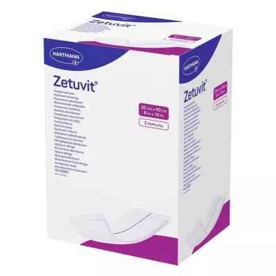 ZETUVIT Επιθέματα αναρρόφησης αποστειρωμένα 20x40 cm, 5 τεμ