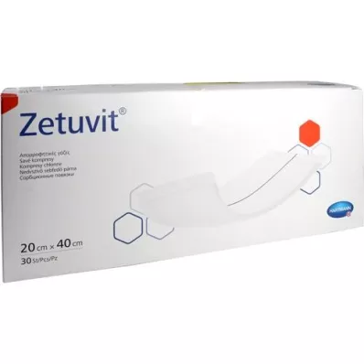 ZETUVIT Απορροφητικά επιθέματα μη αποστειρωμένα 20x40 cm, 30 τεμάχια