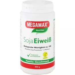 MEGAMAX Πρωτεΐνη σόγιας σε σκόνη βανίλιας, 400 g