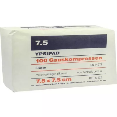MULLKOMPRESSEN Ypsipad 7,5x7,5 cm μη αποστειρωμένο 8x, 100 τεμάχια