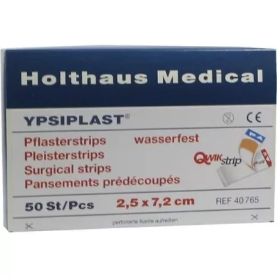 PFLASTERSTRIPS Ypsiplast αδιάβροχο 2,5x7,2 cm, 50 τεμάχια