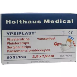 PFLASTERSTRIPS Ypsiplast αδιάβροχο 2,5x7,2 cm, 50 τεμάχια