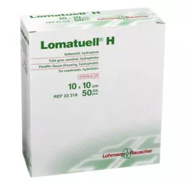 LOMATUELL H Τούλι αλοιφής 10x10 cm αποστειρωμένο, 50 τεμάχια