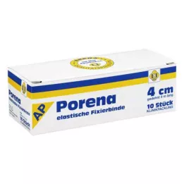 PORENA Ελαστικός επίδεσμος γάζας 4 cm λευκού χρώματος χωρίς τσέλο, 10 τεμάχια