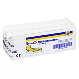 ERENA Κομπρέσα γάζας 5x5 cm μη αποστειρωμένη 8x, 100 τεμάχια