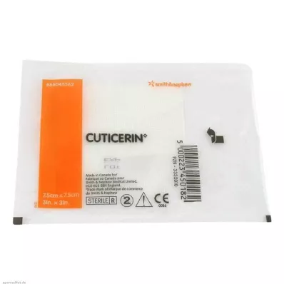 CUTICERIN Γάζα 7,5x7,5 cm με επικάλυψη αλοιφής, 1 τεμάχιο