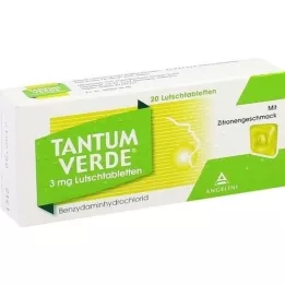 TANTUM VERDE Παστίλιες 3 mg με γεύση λεμόνι, 20 τεμάχια