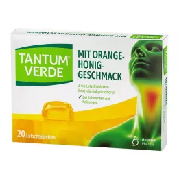 TANTUM VERDE Παστίλιες 3 mg με γεύση πορτοκάλι-μέλι, 20 τεμάχια