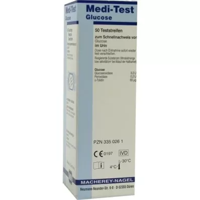 MEDI-TEST Δοκιμαστικές ταινίες γλυκόζης, 50 τεμάχια