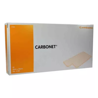 CARBONET 10x20 cm άοσμος επίδεσμος τραύματος με ενεργό άνθρακα, 10 τεμάχια