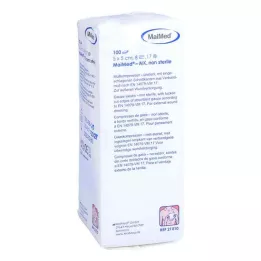 MULLKOMPRESSEN 5x5 cm μη αποστειρωμένα 8x, 100 τεμάχια