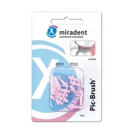 MIRADENT Ανταλλακτικό πινέλο Interd.Pic-Brush xx-λεπτό ροζ, 12 τεμάχια