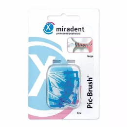 MIRADENT Interd.Pic-Brush ανταλλακτική βούρτσα μεγάλη μπλε, 12 τμχ