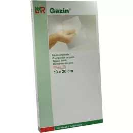 GAZIN Γάζα 10x20 cm αποστειρωμένη 8-πτυχωτή, 5X2 τεμ