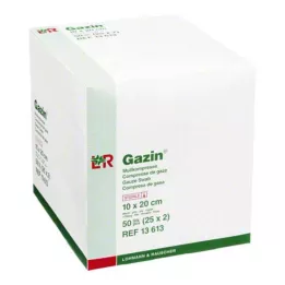 GAZIN Γάζα 10x20 cm αποστειρωμένη 8-πτυχωτή, 25X2 τεμ